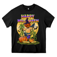 Black happy halloween Heavy Core Tee - LillyAllenDesigns