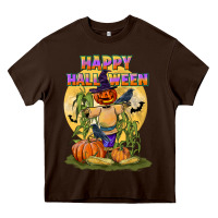 Chocolate Brown happy halloween Heavy Core Tee - LillyAllenDesigns