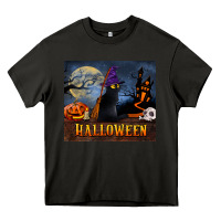 Asphalt Black Cat Halloween Heavy Core Tee - LillyAllenDesigns