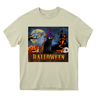Mossy Black Cat Halloween Heavy Core Tee - LillyAllenDesigns