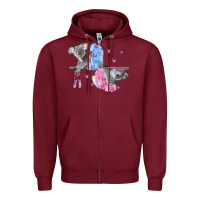 Burgundy Koalas With Tutu Zipper Hoodie - LillyAllenDesigns