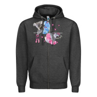 Charcoal Heather Koalas With Tutu Zipper Hoodie - LillyAllenDesigns