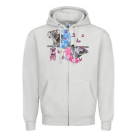Dove Grey Koalas With Tutu Zipper Hoodie - LillyAllenDesigns