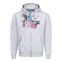 Heather Grey Koalas With Tutu Zipper Hoodie - LillyAllenDesigns