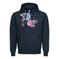 Navy Koalas With Tutu Zipper Hoodie - LillyAllenDesigns