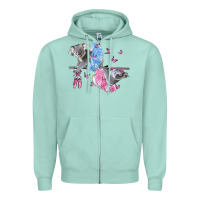 Seafoam Koalas With Tutu Zipper Hoodie - LillyAllenDesigns