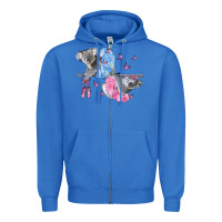 True Royal Koalas With Tutu Zipper Hoodie - LillyAllenDesigns