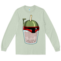 Matcha bubble fett boba tea funny sci fi pun pearl milk tea gift t shirt Long Sleeve Tee - minhPixels