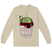 Mushroom bubble fett boba tea funny sci fi pun pearl milk tea gift t shirt Long Sleeve Tee - minhPixels