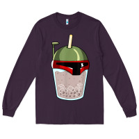 Plum bubble fett boba tea funny sci fi pun pearl milk tea gift t shirt Long Sleeve Tee - minhPixels