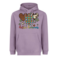 Lavender autism awareness leopard cowhide herts puzzle Heavyweight Hoodie - Artiststas