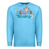 Ocean Blue easter blessing with  cross Premium Sweatshirt - Artiststas