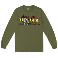Army Green American Mama  Mother's Day Long Sleeve Tee - CowGirlArtShop