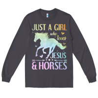 Smoke Jesus And Horses, Horse Gifts For Girls, Women Long Sleeve Tee - minhPixels