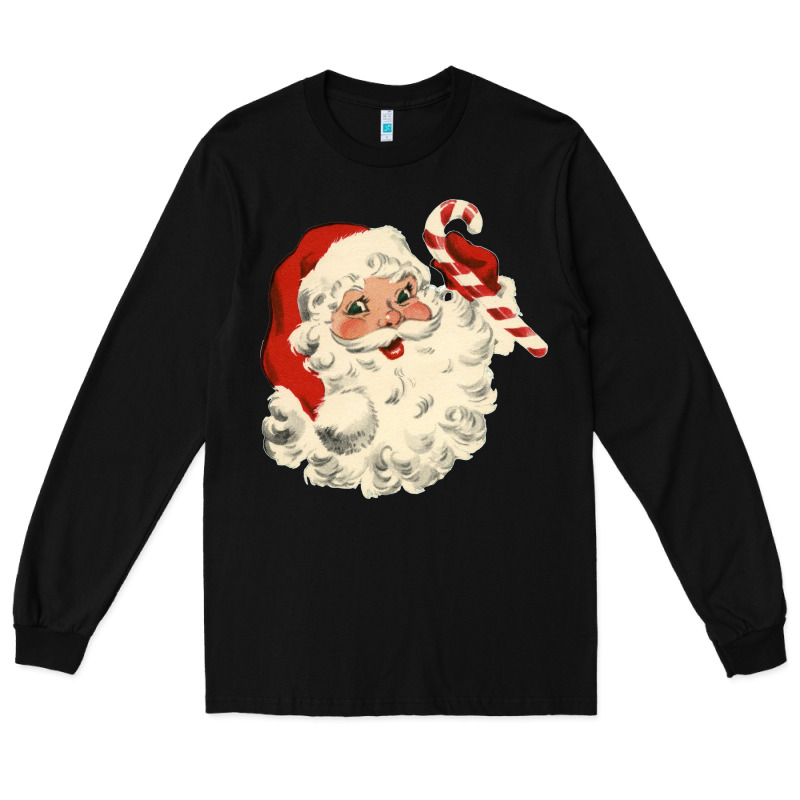 Santa Vintage Face Long Sleeve Tee by minhPixels | Teevron