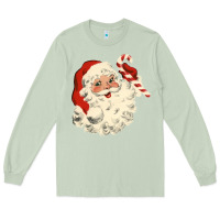 Matcha santa vintage face Long Sleeve Tee - minhPixels