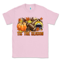 Bubblegum Pink Tis' the season Football yellow helmet Classic Tee - NancyCooperArtShop
