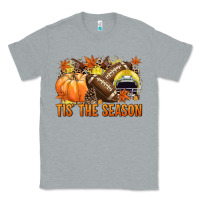 Heather Grey Tis' the season Football yellow helmet Classic Tee - NancyCooperArtShop