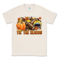 Natural Tis' the season Football yellow helmet Classic Tee - NancyCooperArtShop