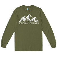 Army Green Canadian Rockies Gift Canada Rocky Mountains Souvenir Long Sleeve Tee - minhPixels