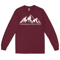Burgundy Canadian Rockies Gift Canada Rocky Mountains Souvenir Long Sleeve Tee - minhPixels