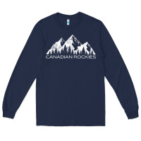 Navy Canadian Rockies Gift Canada Rocky Mountains Souvenir Long Sleeve Tee - minhPixels