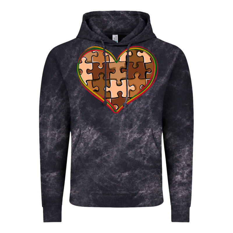 Melanin Skin Tone Heart Black History Vintage Hoodie by CowGirlArtShop | Teevron