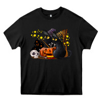 Black halloween black cats Heavy Core Tee - LillyAllenDesigns