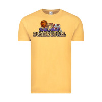 Vintage Mustard Wild about Basketball Vintage Tee - HowdyJamesFarm