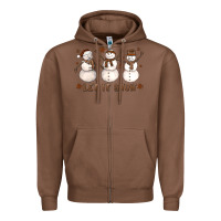 Chestnut Let It Snow Snowmen Zipper Hoodie - LillyAllenDesigns