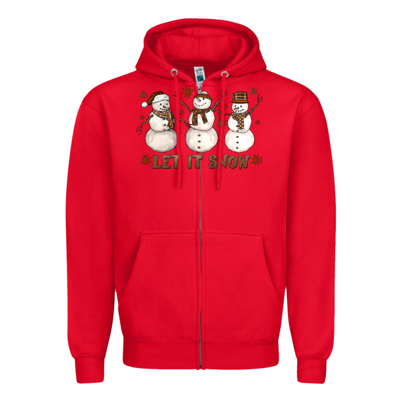 Let It Snow Snowmen Zipper Hoodie by LillyAllenDesigns | Teevron