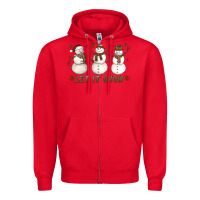 Red Let It Snow Snowmen Zipper Hoodie - LillyAllenDesigns