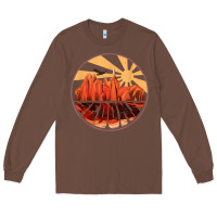 Chestnut Retro Vintage Sedona Arizona Hiking Sunset Dawn Gift Long Sleeve Tee - minhPixels