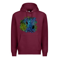 Burgundy halloween patch  3 Premium Hoodie - BundleAndBundleShop