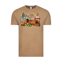 Vintage Coffee Christmas coffee cups with Chihuahua Vintage Tee - RanaPortraitStore