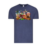 Vintage Denim Christmas coffee cups with Chihuahua Vintage Tee - RanaPortraitStore