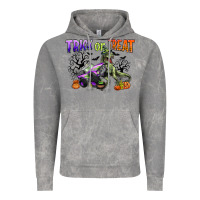 Cloud Rock trick or treat with monster truck and t rex Vintage Hoodie - CowGirlArtShop
