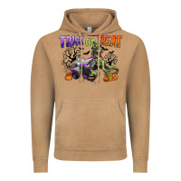 Vintage Camel trick or treat with monster truck and t rex Vintage Hoodie - CowGirlArtShop