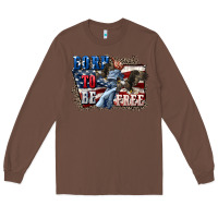Chestnut Born to be free Long Sleeve Tee - CowGirlArtShop