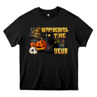 Black wonderful time of the year halloween Heavy Core Tee - LillyAllenDesigns