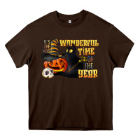 Chocolate Brown wonderful time of the year halloween Heavy Core Tee - LillyAllenDesigns