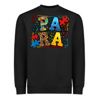Black autism leopard frame para Heavyweight Sweatshirt - LillyAllenDesigns