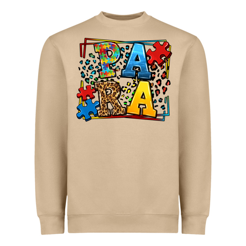 Autism Leopard Frame Para Heavyweight Sweatshirt by LillyAllenDesigns | Teevron