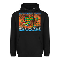 Black autism awareness hearts leopard cowhide Heavyweight Hoodie - Artiststas