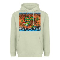 Matcha autism awareness hearts leopard cowhide Heavyweight Hoodie - Artiststas