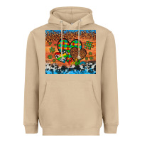 Mushroom autism awareness hearts leopard cowhide Heavyweight Hoodie - Artiststas