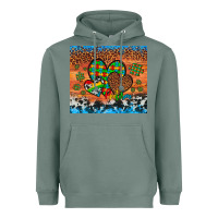 Sage autism awareness hearts leopard cowhide Heavyweight Hoodie - Artiststas