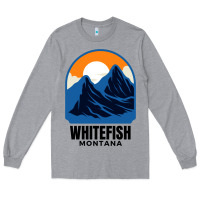 Heather Grey Whitefish MT Long Sleeve Tee - minhPixels