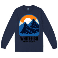 Navy Whitefish MT Long Sleeve Tee - minhPixels