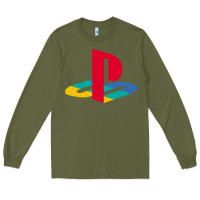 Army Green play station Long Sleeve Tee - minhPixels